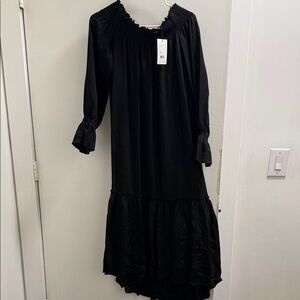 Theory Black Long Sleeve Dress M Modern Ggt G1102603 BELINSIE